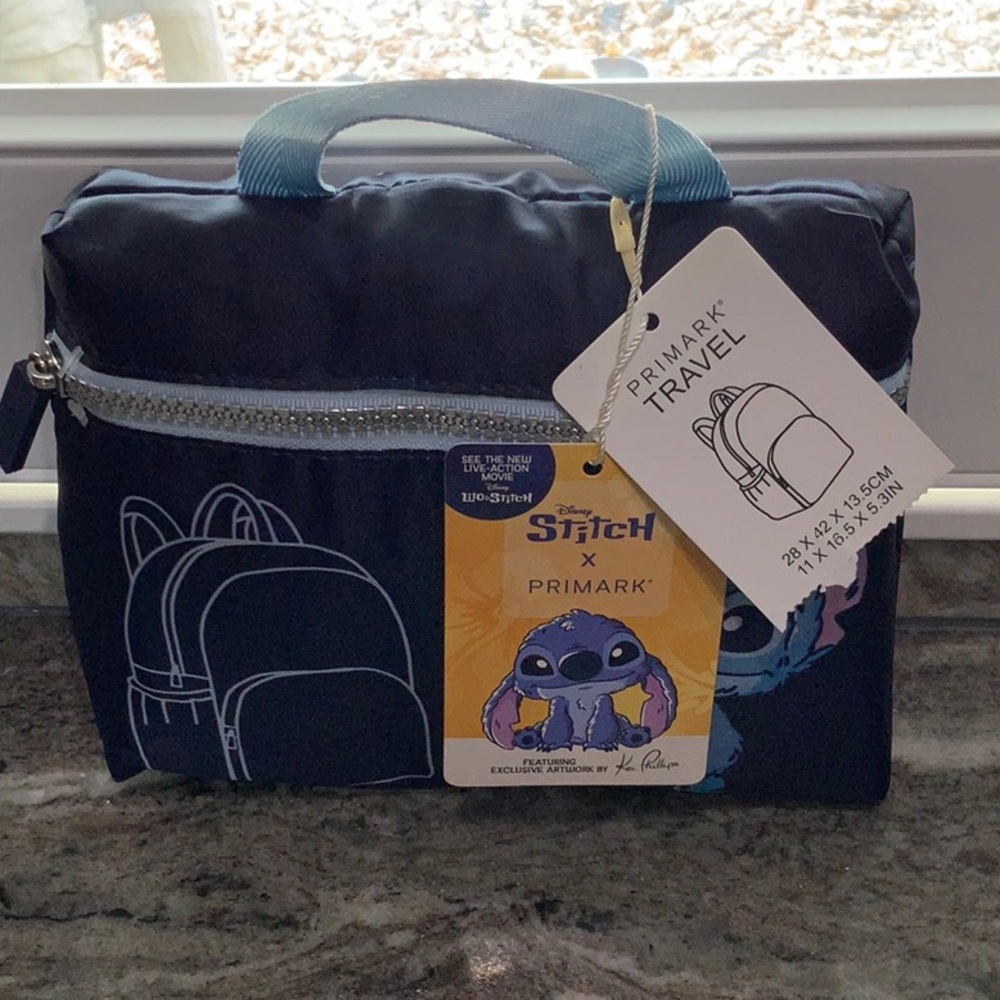 Primark Blue Toiletry Bag Durable Canvas Design